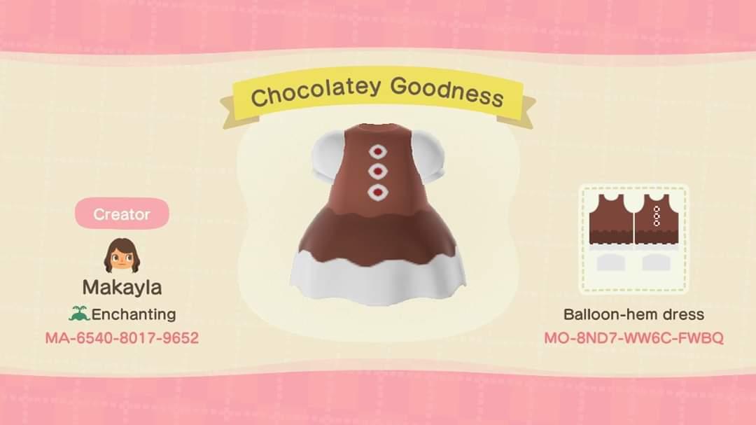 Animal Crossing Design Code: MO-8ND7-WW6C-FWBQ Chocolatey Goodness