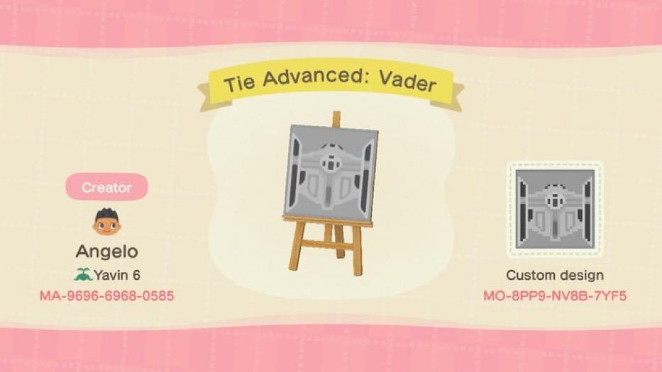 Animal Crossing Design Code: MO-8PP9-NV8B-7YF5 Tie Advanced: Vader