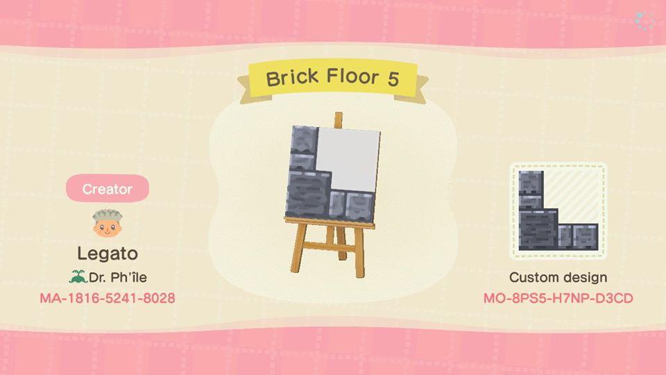 Animal Crossing Design Code: MO-8PS5-H7NP-D3CD Brick Floor 5