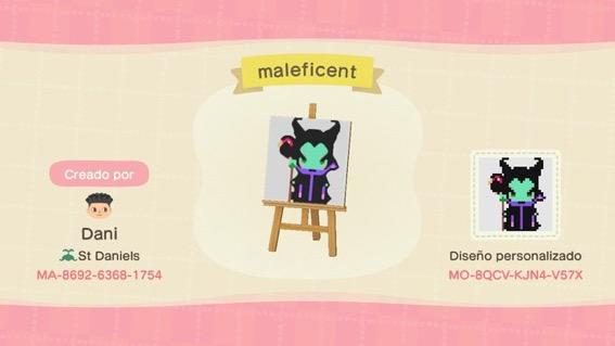 Animal Crossing Design Code: MO-8QCV-KJN4-V57X Maleficent