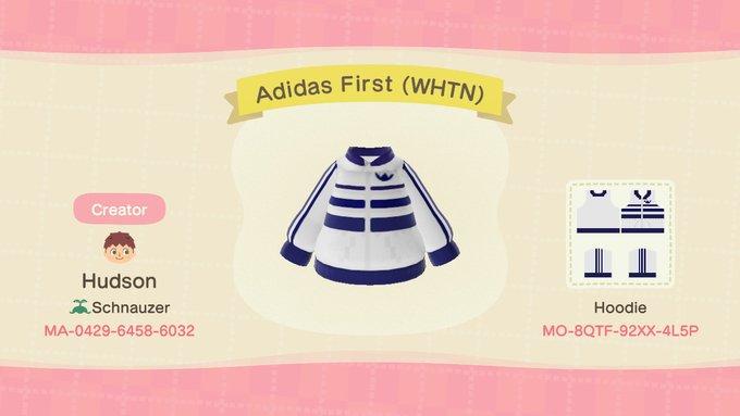 Animal Crossing Design Code: MO-8QTF-92XX-4L5P Adidas First (WHTN)
