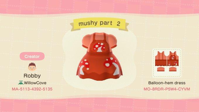 Animal Crossing Design Code: MO-8RDR-P5W4-CYVM Mushy
