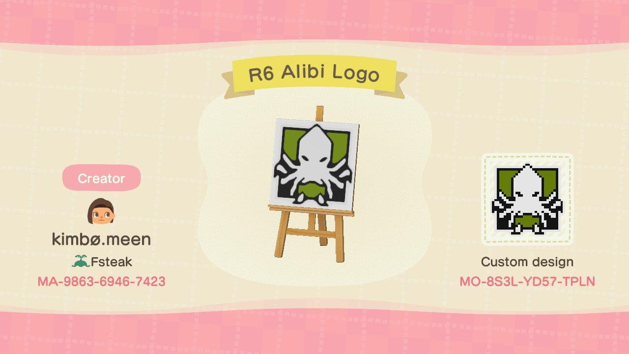 Animal Crossing Design Code: MO-8S3L-YD57-TPLN R6 ALIBI