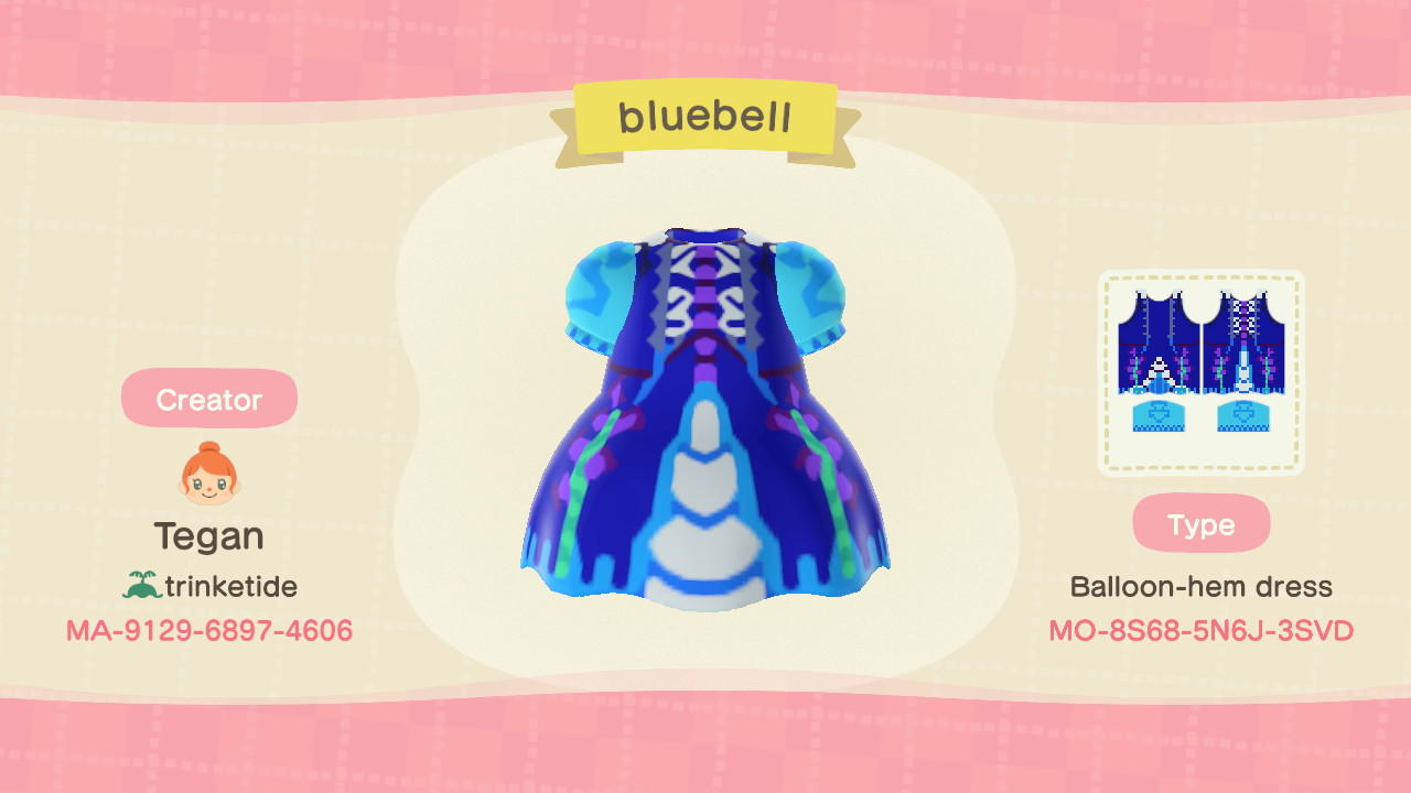Animal Crossing Design Code: MO-8S68-5N6J-3SVD bluebell