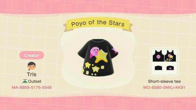 Animal Crossing Design Code: MO-8S80-0MXJ-KK91 Poyo of the Star