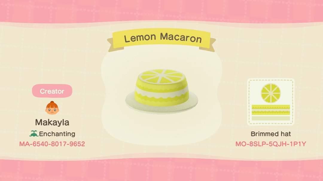 Animal Crossing Design Code: MO-8SLP-5QJH-1P1Y Lemon Macaron