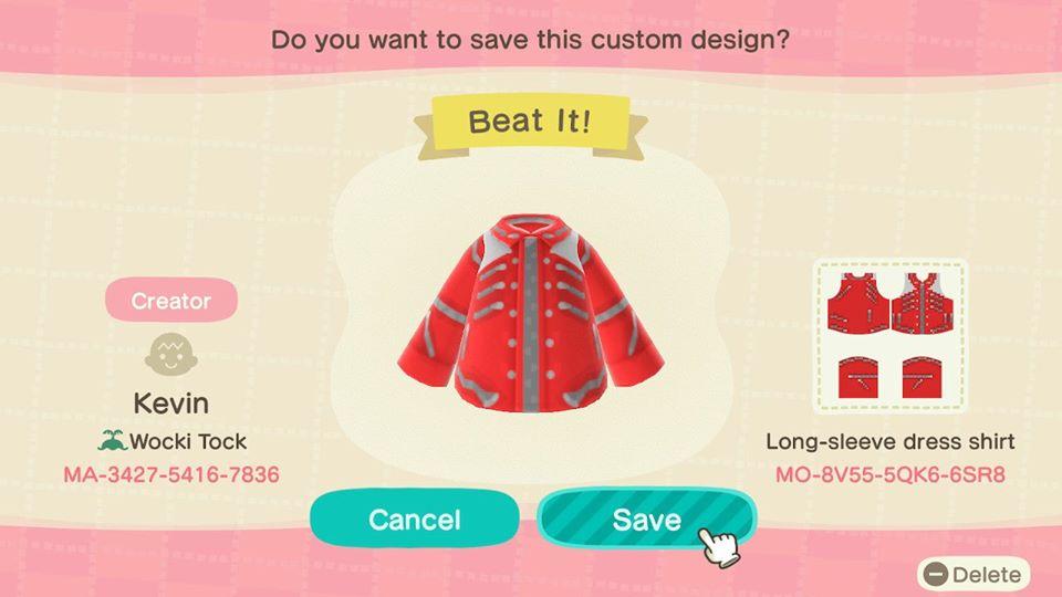 Animal Crossing Design Code: MO-8V55-5QK6-6SR8 Beat it!