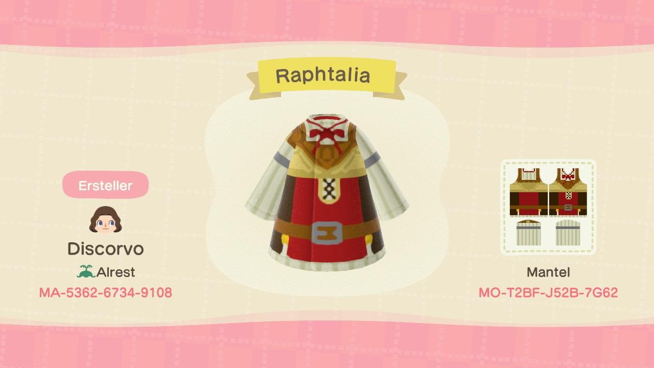 Animal Crossing Design Code: MO-8VFS-CXHP-4M7G Raphtalia