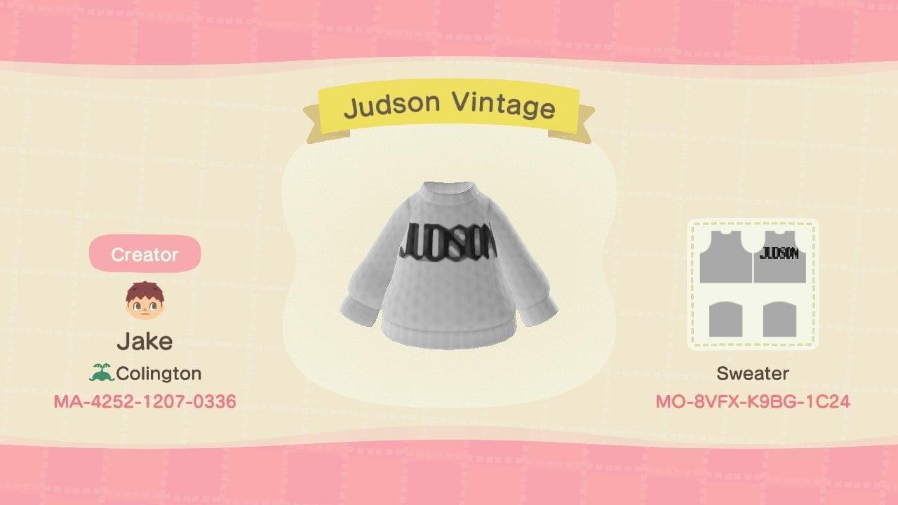 Animal Crossing Design Code: MO-8VFX-K9BG-1C24 Judson Vintage