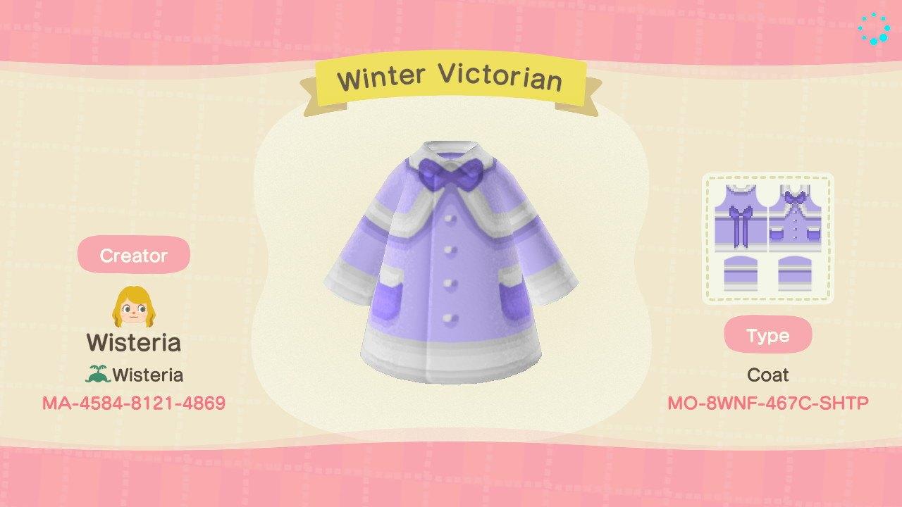 Animal Crossing Design Code: MO-8WNF-467C-SHTP Winter Victorian