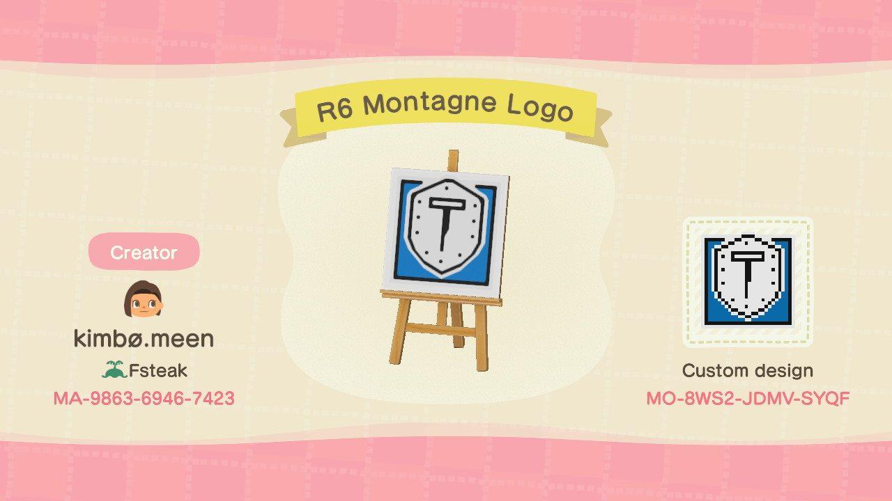 Animal Crossing Design Code: MO-8WS2-JDMV-SYQF R6 MONTAGNE