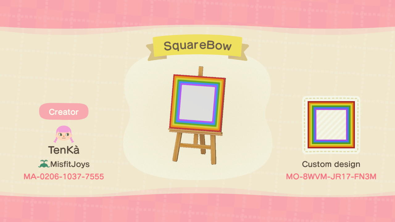 Animal Crossing Design Code: MO-8WVM-JR17-FN3M SquareBow