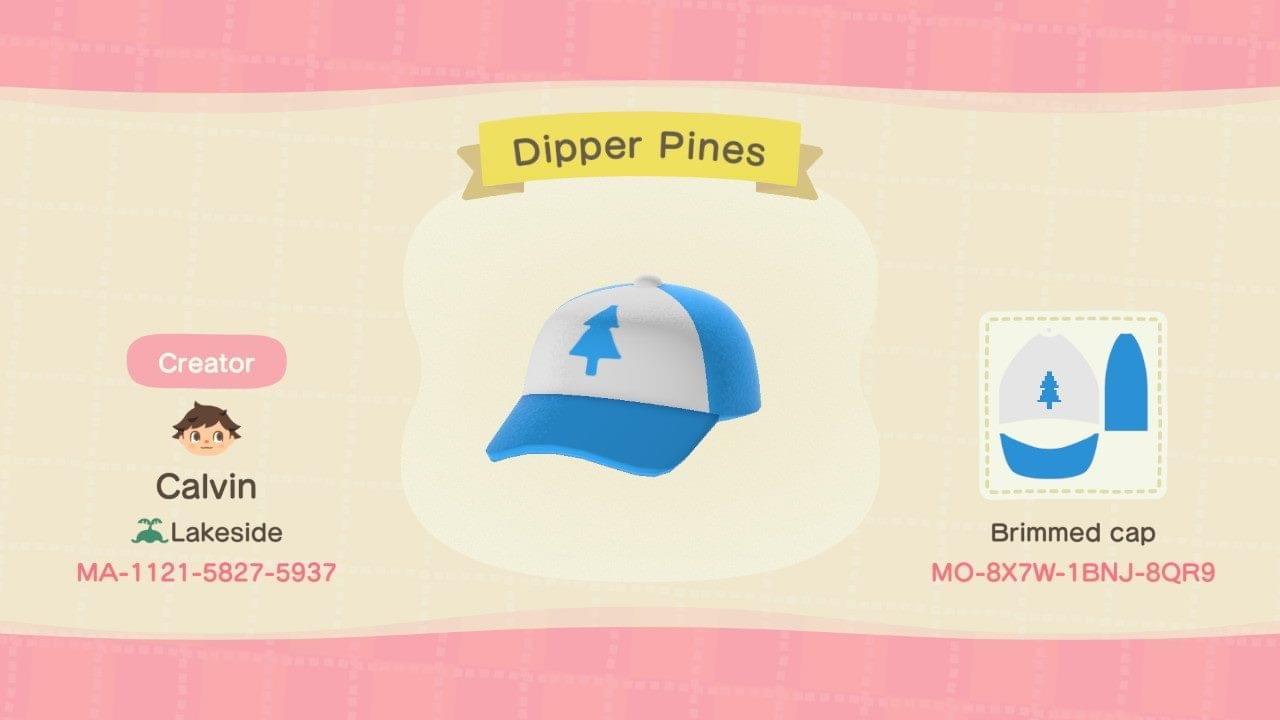 Animal Crossing Design Code: MO-8X7W-1BNJ-8QR9 Dipper Pines
