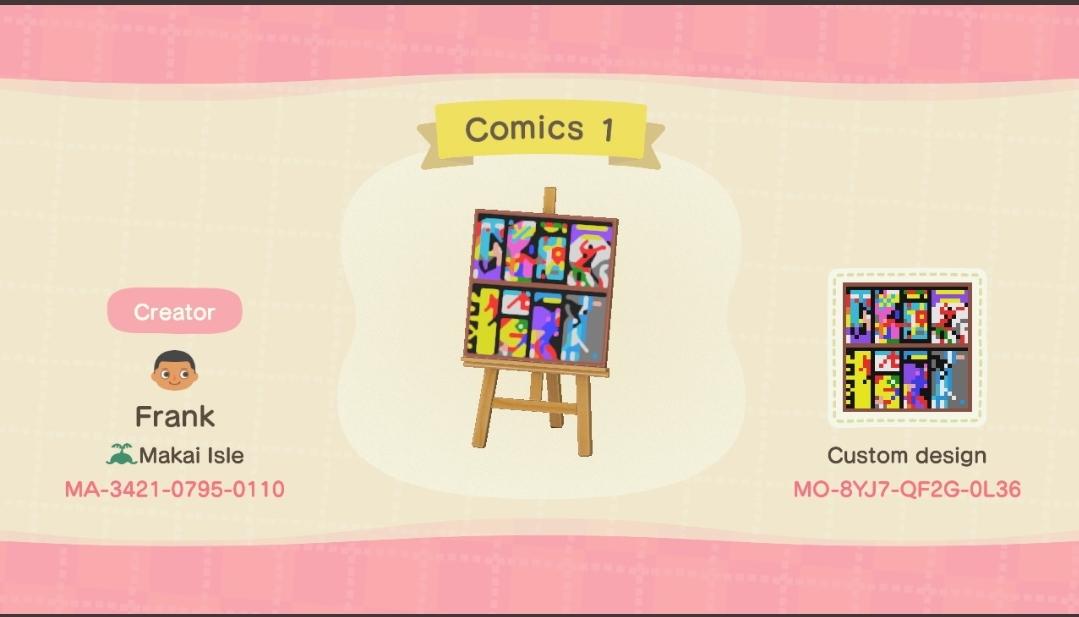 Animal Crossing Design Code: MO-8YJ7-QF2G-0L36 Comics 1