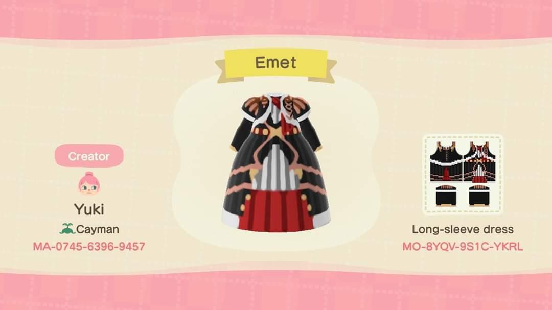 Animal Crossing Design Code: MO-8YQV-9S1C-YKRL Emet