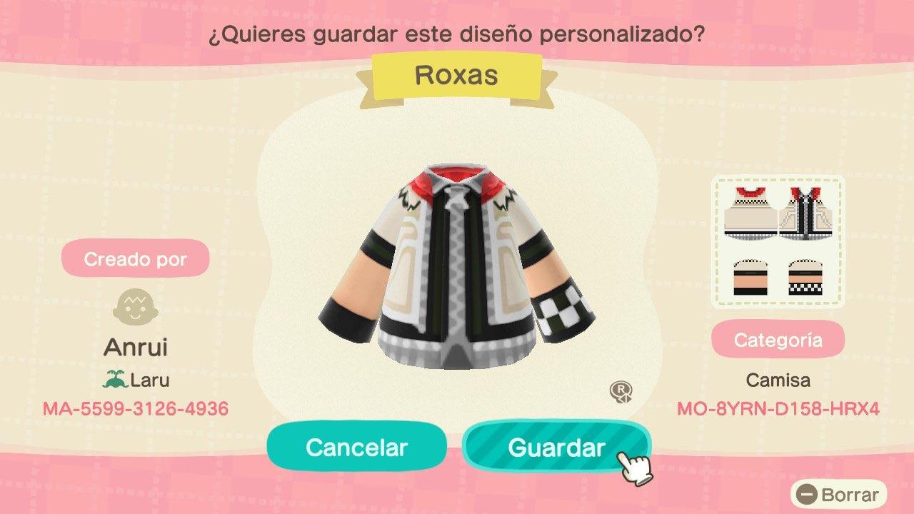 Animal Crossing Design Code: MO-8YRN-D158-HRX4 KH2 - Roxas