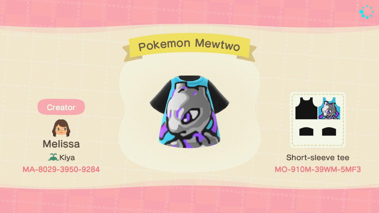 Animal Crossing Design Code: MO-910M-39WM-5MF3 Pokemon Mewtwo