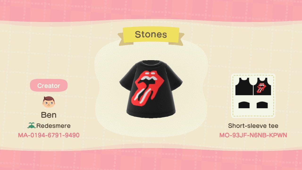 Animal Crossing Design Code: MO-93JF-N6NB-KPWN Rolling Stones Lick