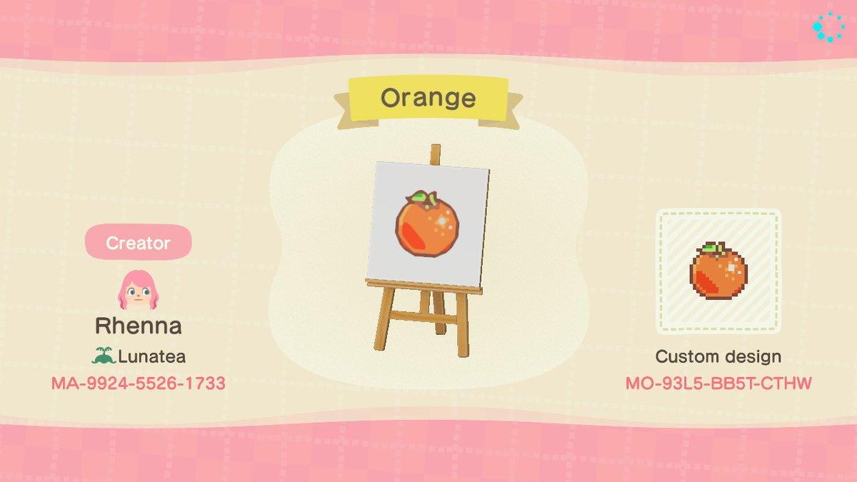 Animal Crossing Design Code: MO-93L5-BB5T-CTHW Orange