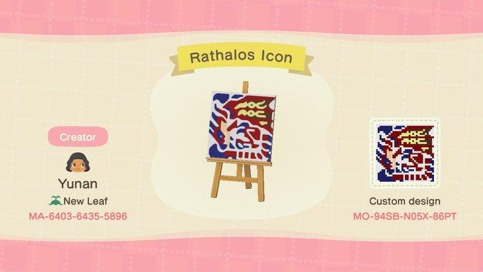 Animal Crossing Design Code: MO-94SB-N05X-86PT MHW: Rathalos Icon