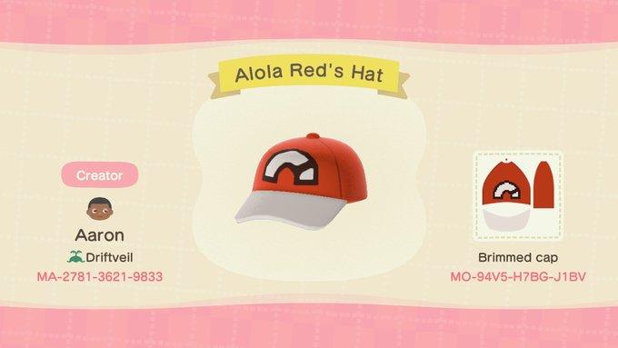 Animal Crossing Design Code: MO-94V5-H7BG-J1BV Red's Hat