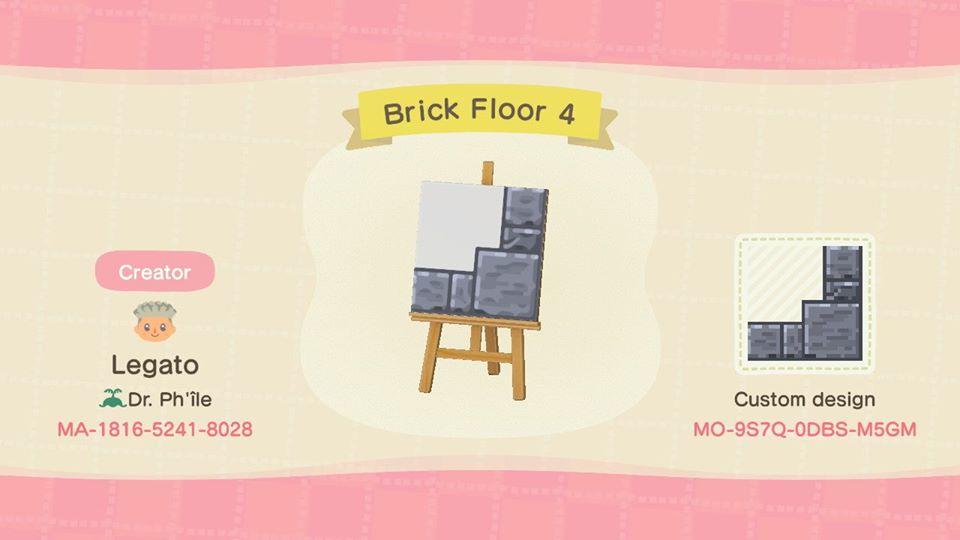Animal Crossing Design Code: MO-957Q-0DBS-M5GM Brick Floor 4
