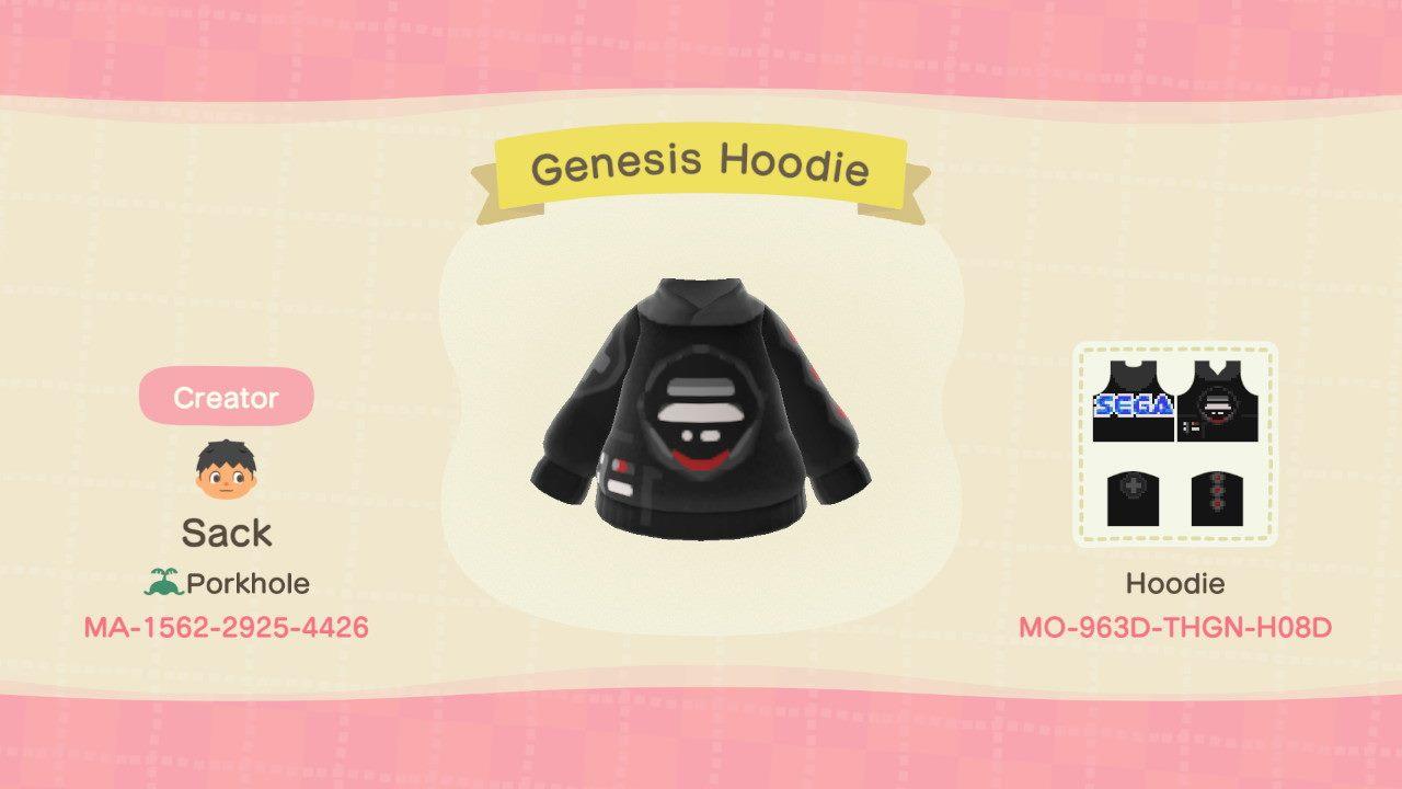 Animal Crossing Design Code: MO-963D-THGN-H08D Genesis Hoodie