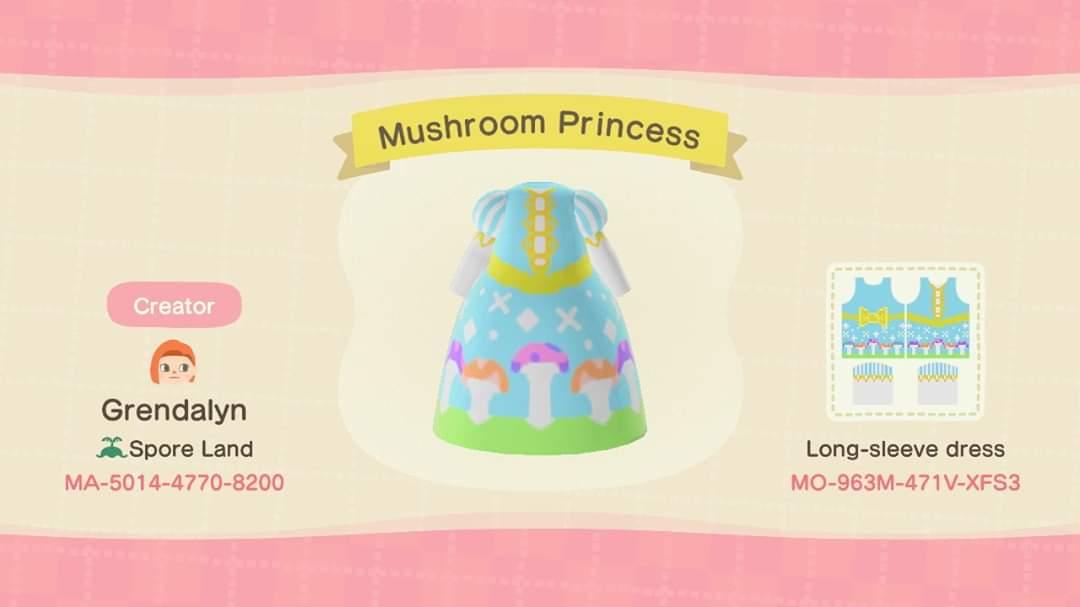 Animal Crossing Design Code: MO-963M-471V-XFS3 Mushroom Princess