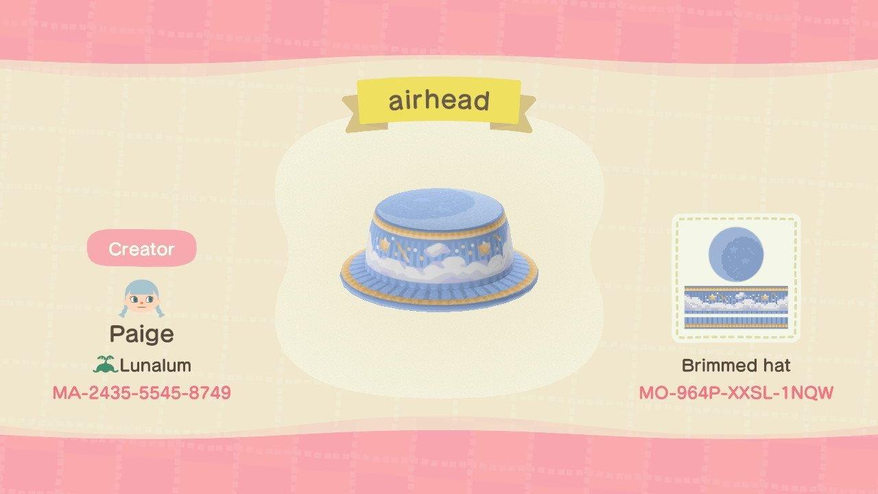 Animal Crossing Design Code: MO-964P-XXSL-1NQW airhead