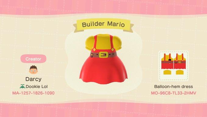 Animal Crossing Design Code: MO-96C8-TL33-2HMV Builder Mario