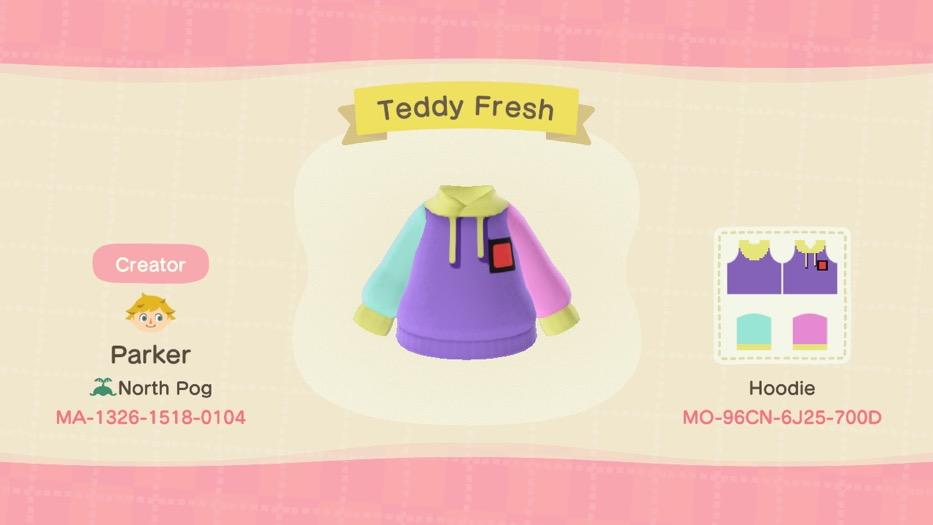 Animal Crossing Design Code: MO-96CN-6J25-700D Teddy Fresh Color