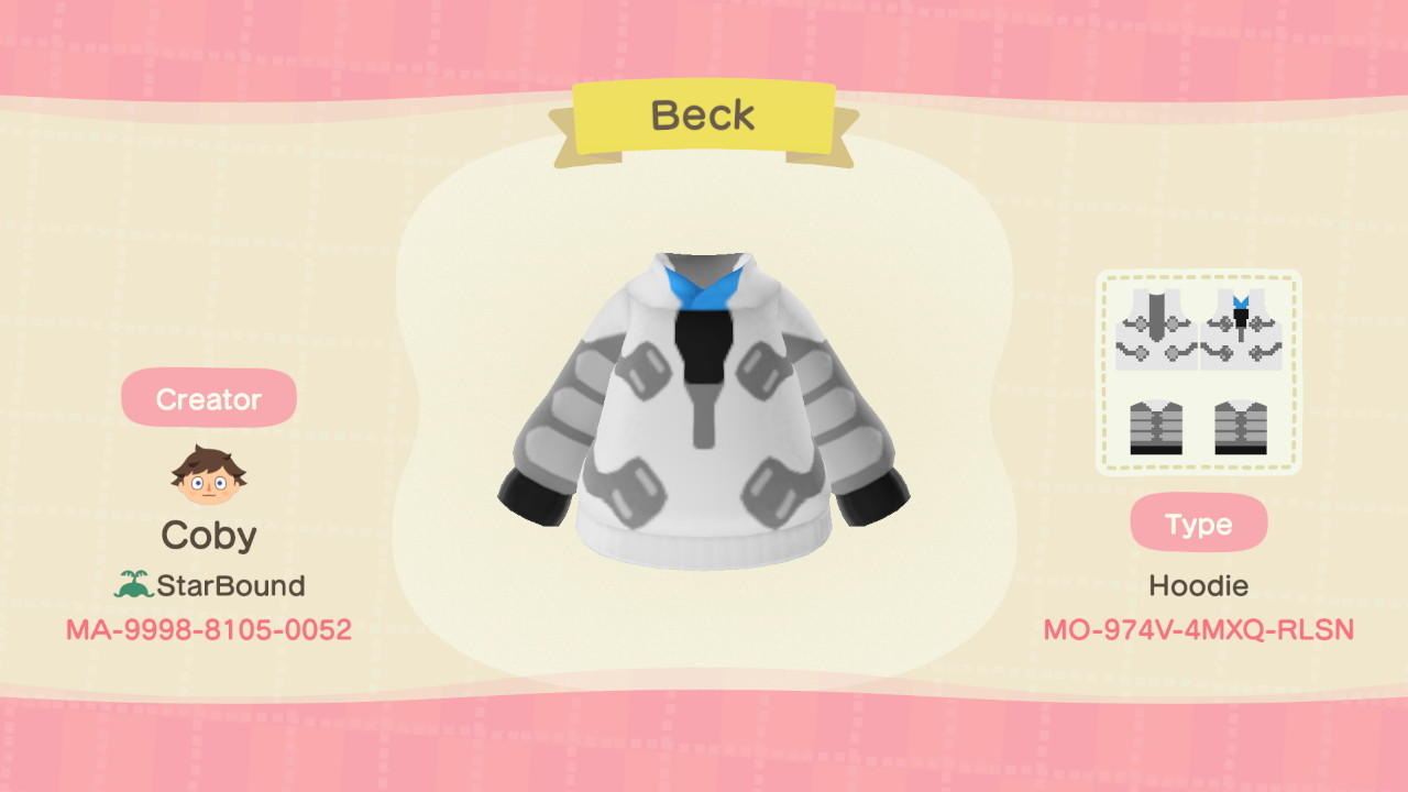 Animal Crossing Design Code: MO-974V-4MXQ-RLSN Beck