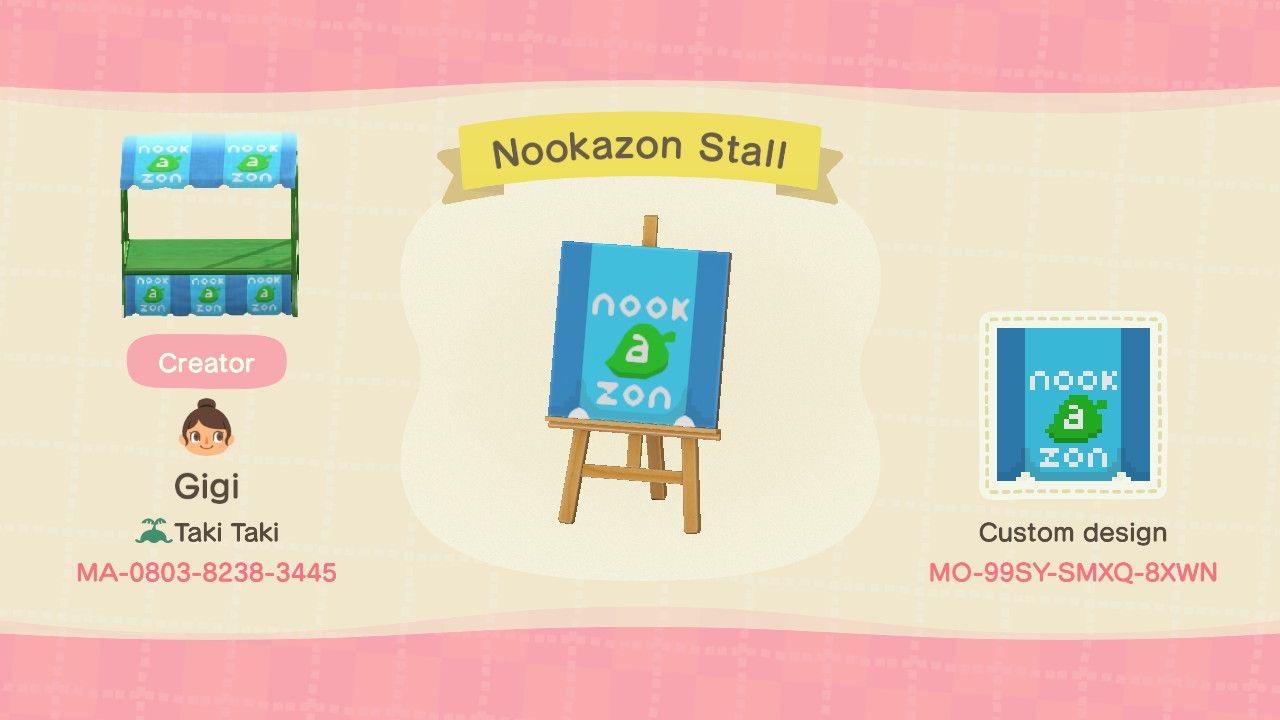 Animal Crossing Design Code: MO-99SY-SMXQ-8XWN Nookazon Stall