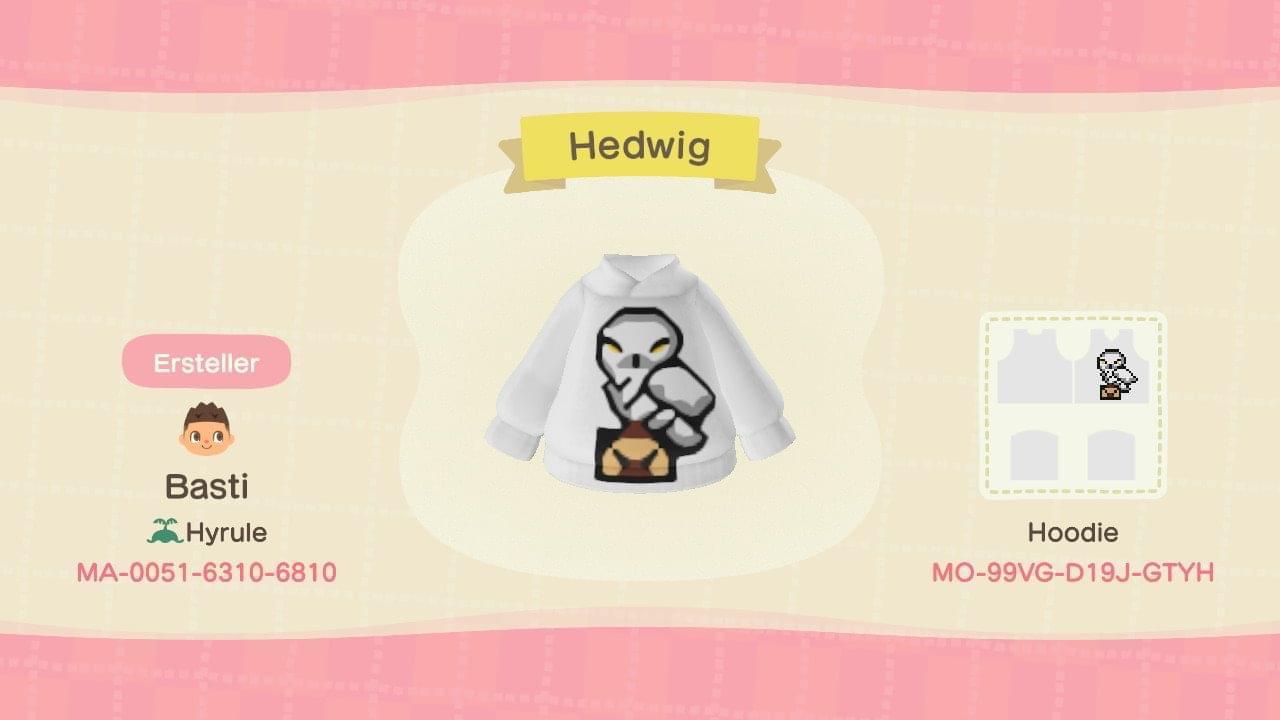 Animal Crossing Design Code: MO-99VG-D19J-GTYH Hedwig