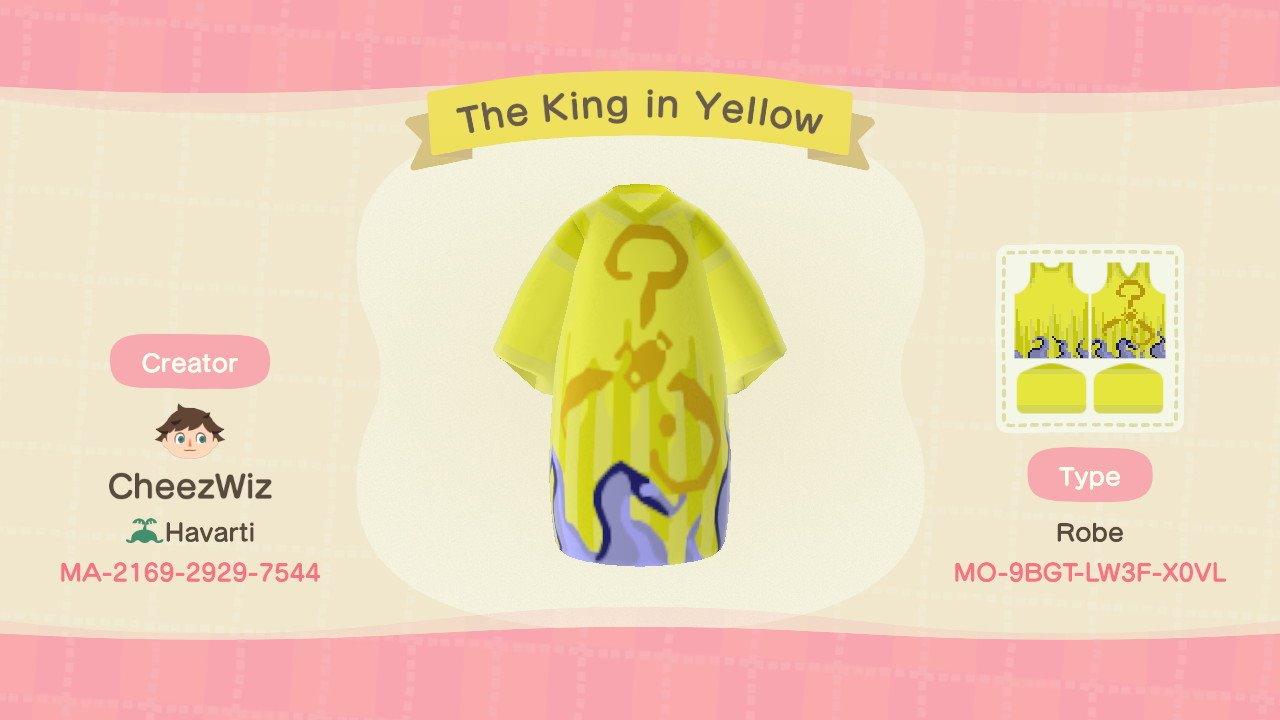 Animal Crossing Design Code: MO-9BGT-LW3F-X0VL The King in Yellow