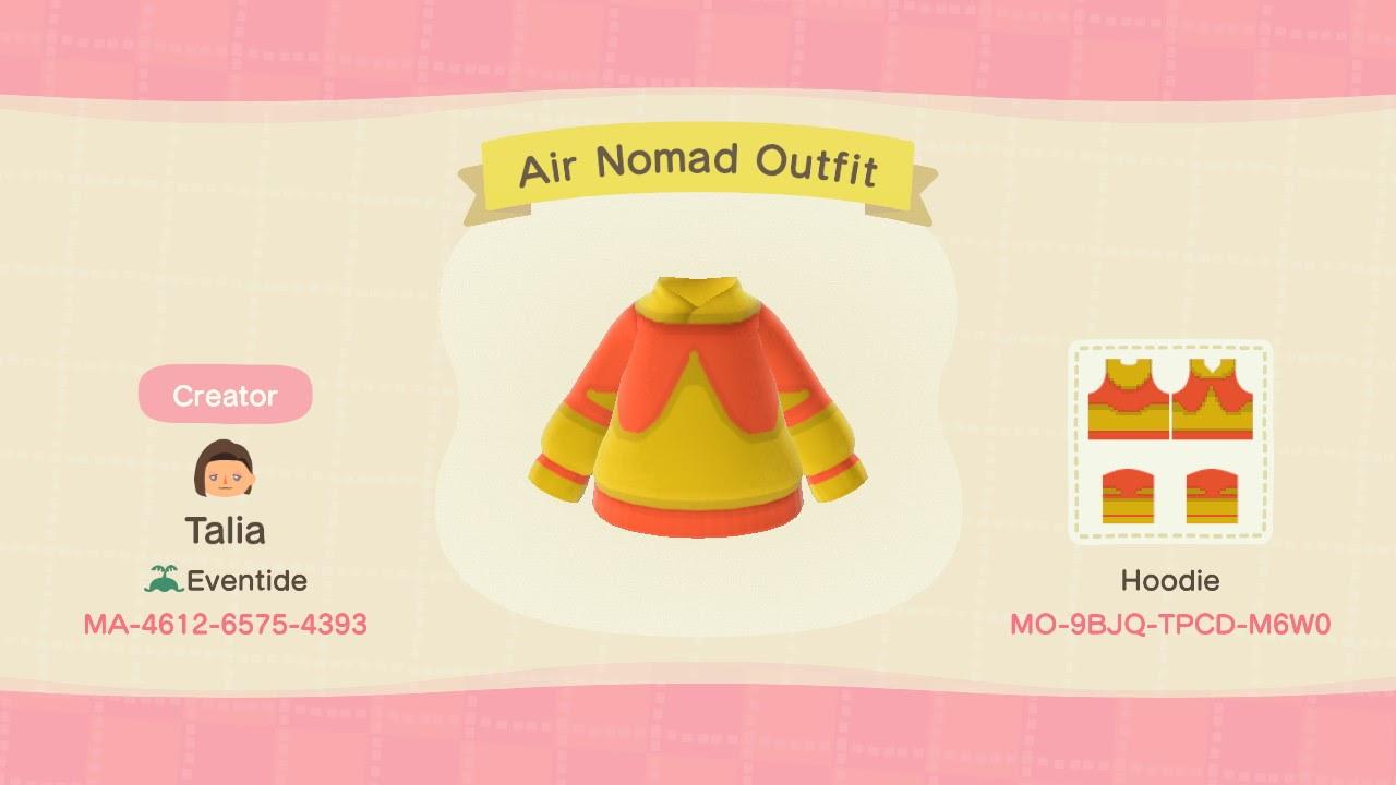 Animal Crossing Design Code: MO-9BJQ-TPCD-M6W0 Air Nomad Outfit