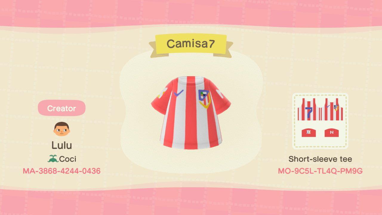 Animal Crossing Design Code: MO-9C5L-TL4Q-PM9G Atletico de Madrid 7