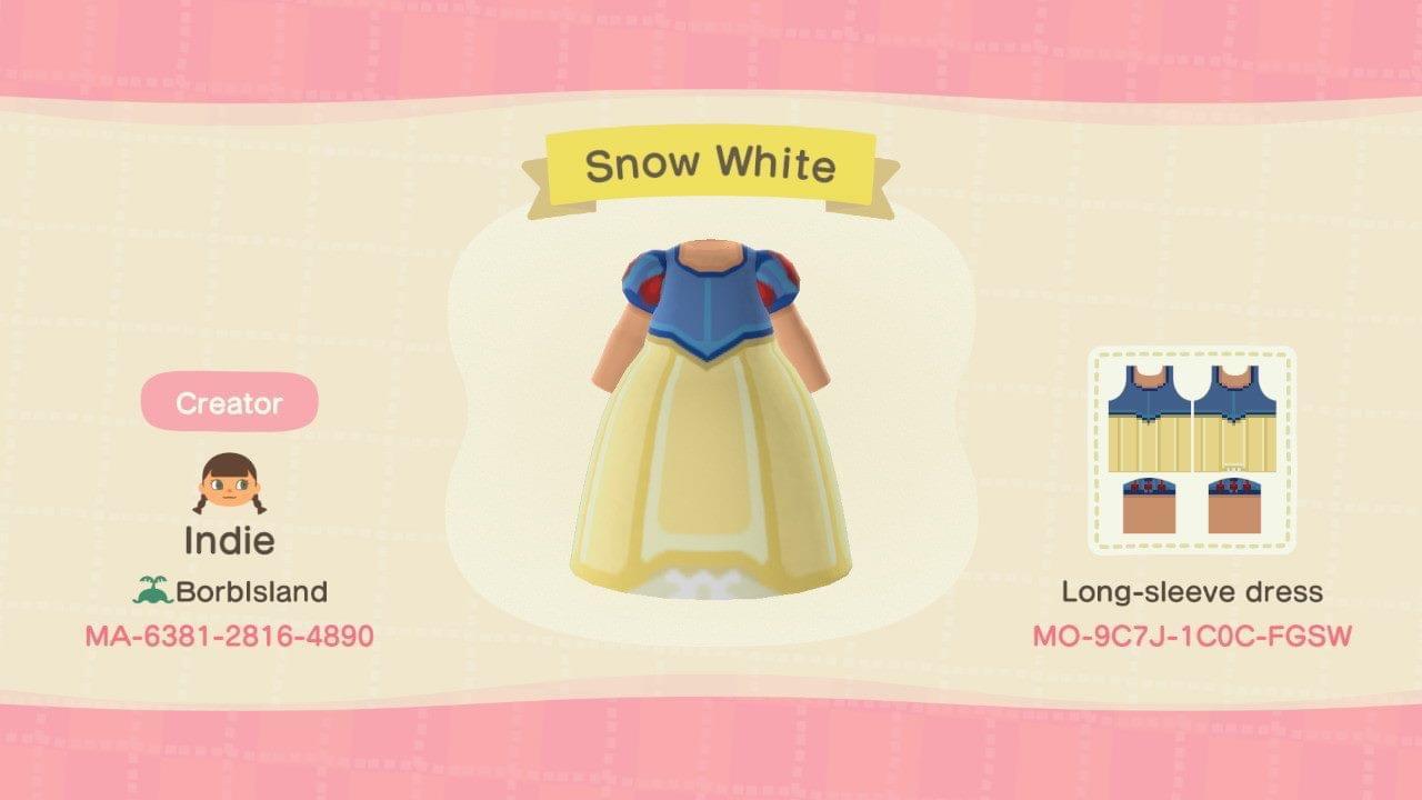 Animal Crossing Design Code: MO-9C7J-1C0C-FGSW Snow White