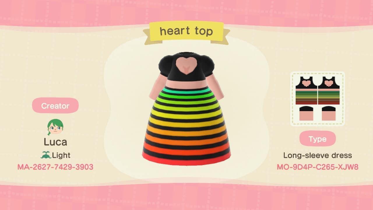 Animal Crossing Design Code: MO-9D4P-C265-XJW8 Heart top