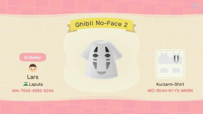 Animal Crossing Design Code: MO-9D4V-N1YX-MK6N Ghibli No-Face V.2