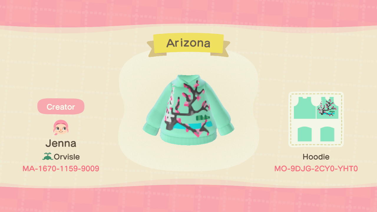 Animal Crossing Design Code: MO-9DJG-2CY0-YHT0 Arizona Iced Tea