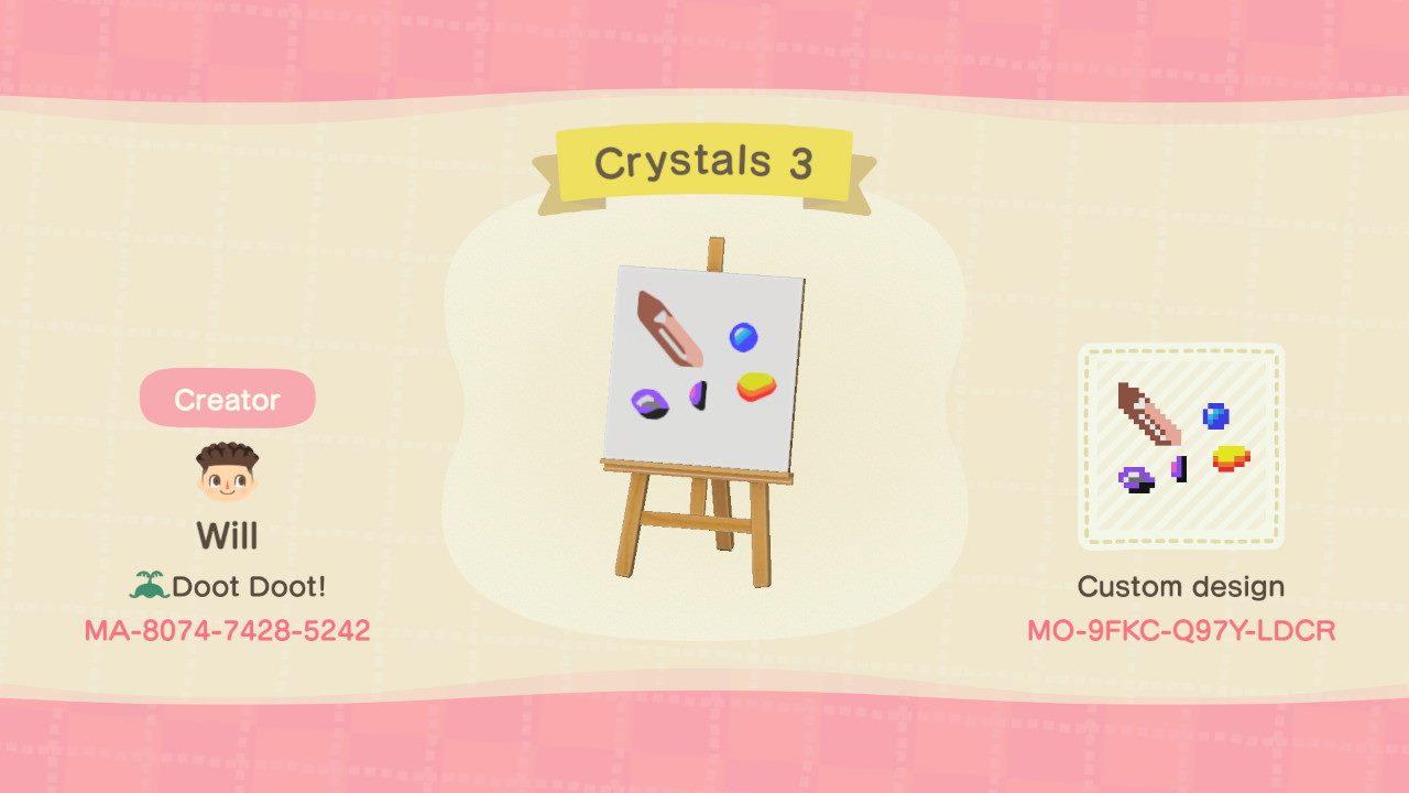 Animal Crossing Design Code: MO-9FKC-Q97Y-LDCR Crystals 3