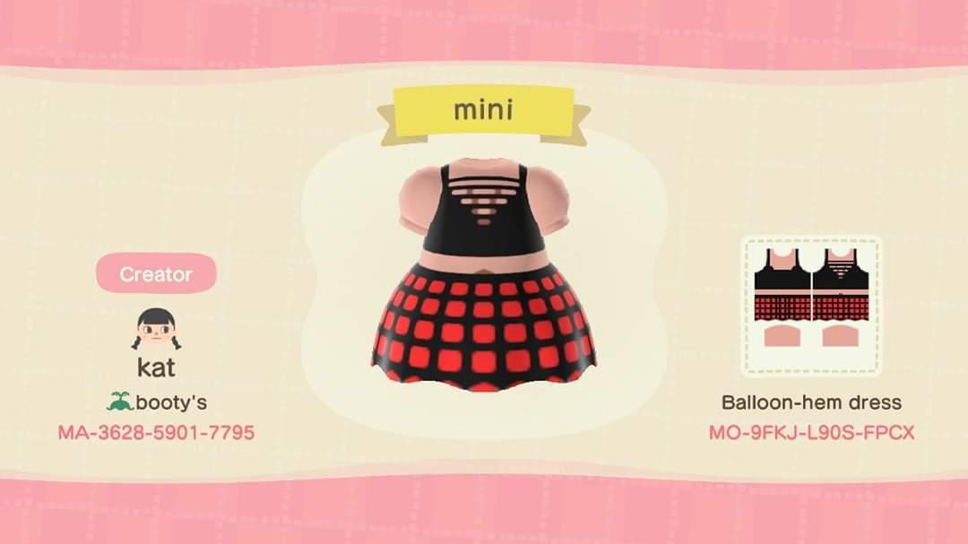 Animal Crossing Design Code: MO-9FKJ-L90S-FPCX Mini skirt