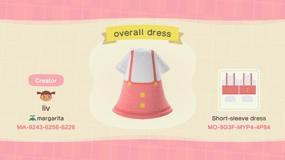 Animal Crossing Design Code: MO-9G3F-MYP4-4P84 Overall dress