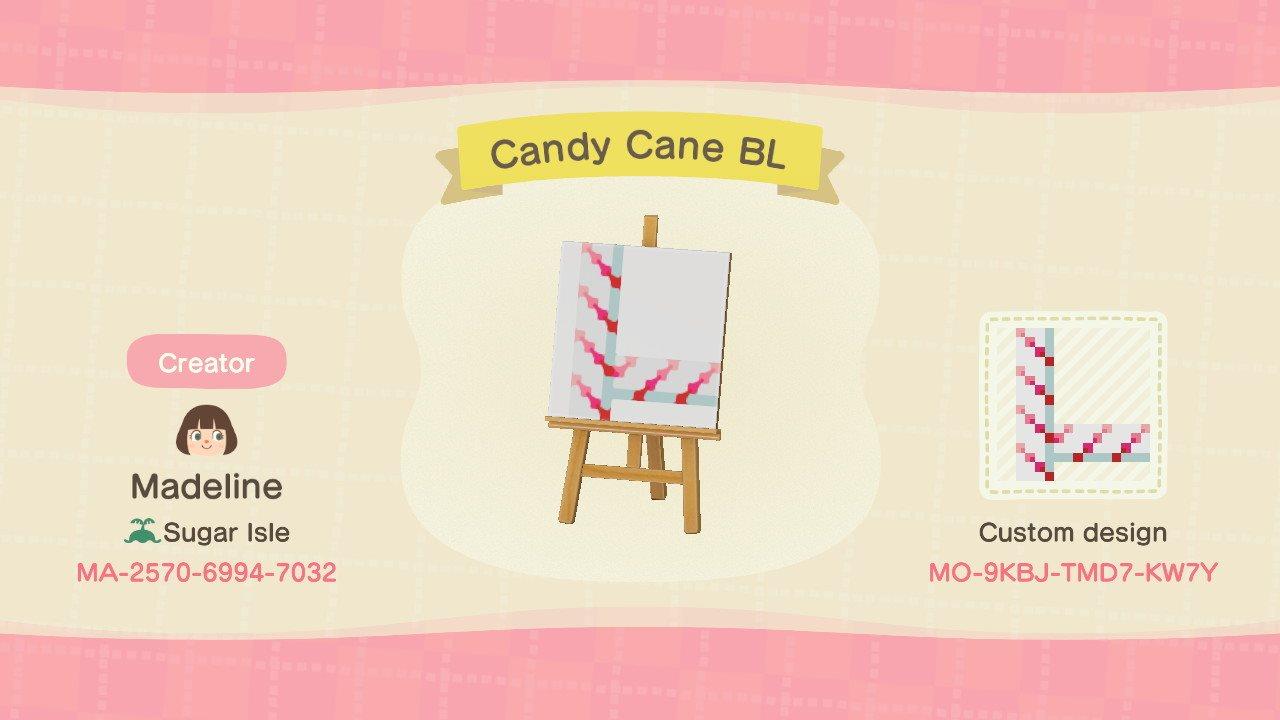 Animal Crossing Design Code: MO-9KBJ-TMD7-KW7Y Candy Cane BL