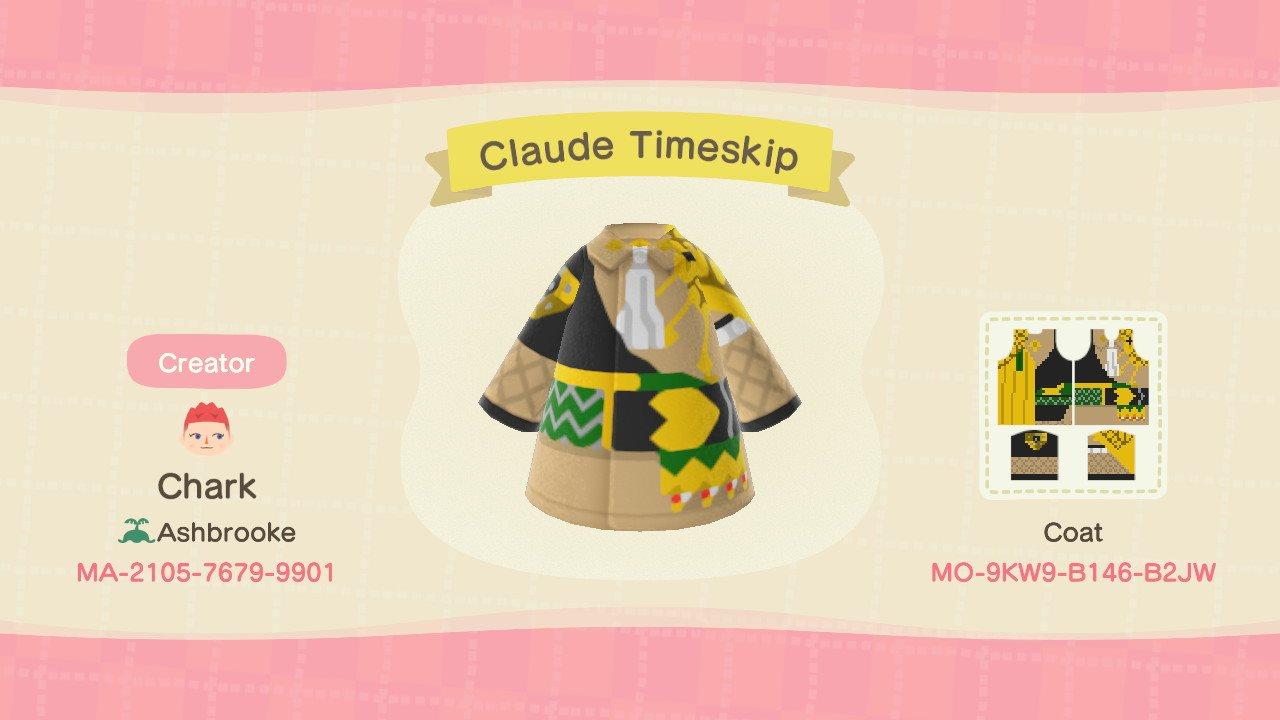 Animal Crossing Design Code: MO-9KW9-B146-B2JW Claude Timeskip