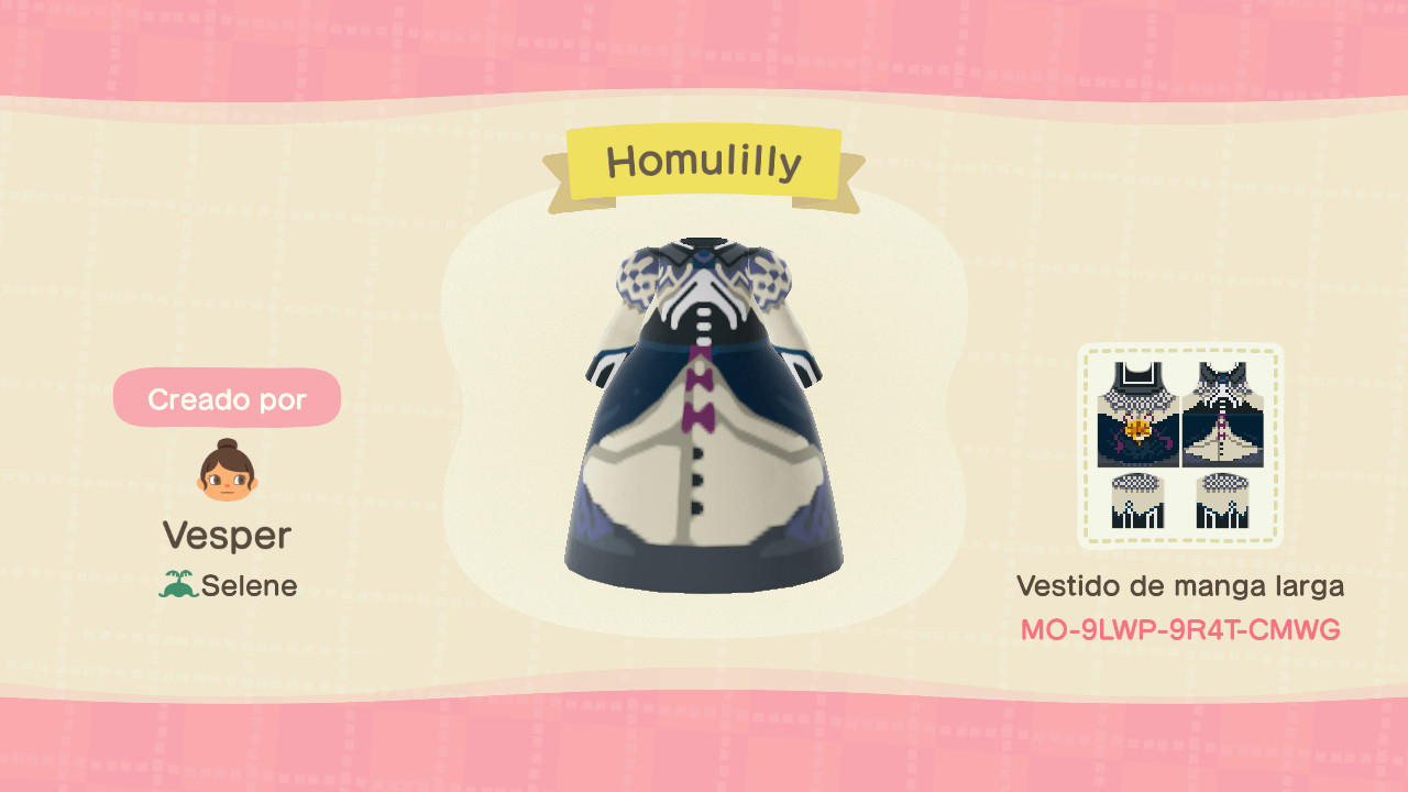 Animal Crossing Design Code: MO-9LWP-9R4T-CMWG Homulilly