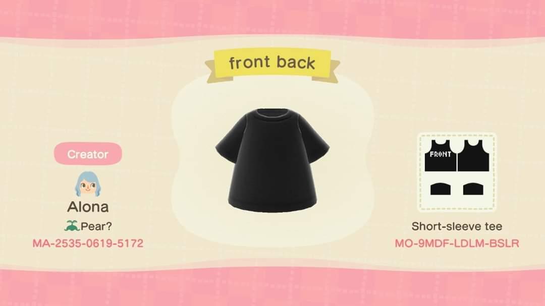 Animal Crossing Design Code: MO-9MDF-LDLM-BSLR front back