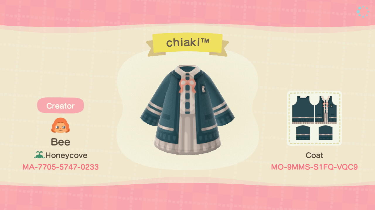 Animal Crossing Design Code: MO-9MMS-S1FQ-VQC9 chiakiâ„¢
