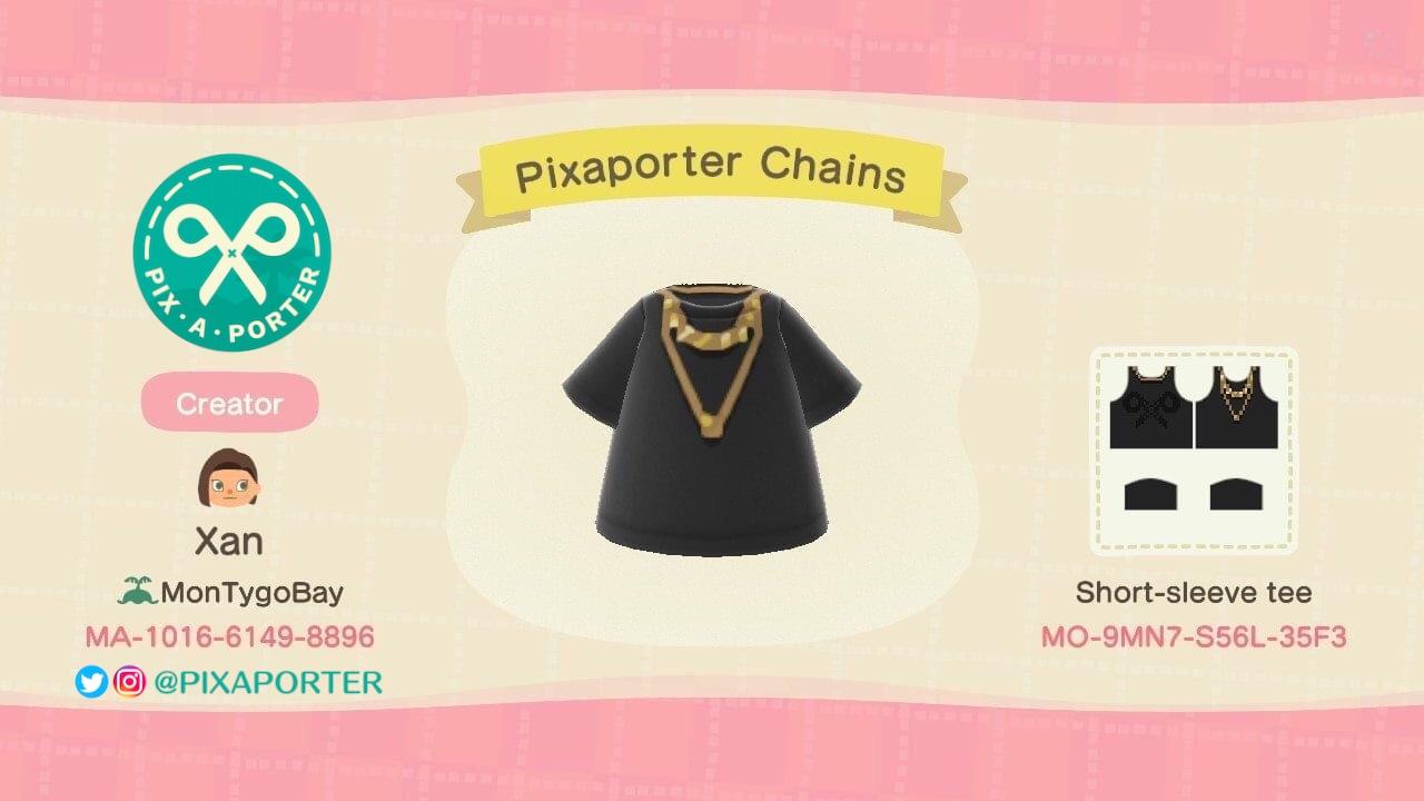 Animal Crossing Design Code: MO-9MN7-S56L-35F3 Pixaporter Chains